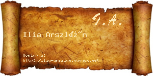 Ilia Arszlán névjegykártya